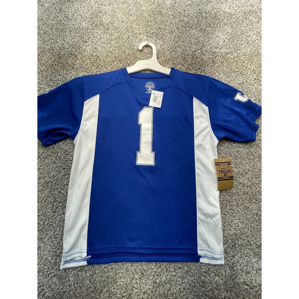 Rivalry Threads Kentucky Wildcats Jersey Kids M Blue NEW Football Short Sleeve